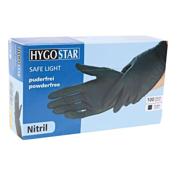 Handschuh Nitril Safe Light schwarz Gr. XL puderfrei 100 Stück / Pack