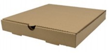 Pizza Karton 32 x 32 x 4 cm braun unbedruckt 100 St. / Pack Preis / Pack