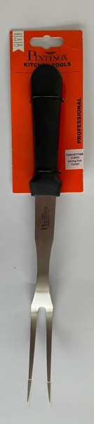 Fleischgabel 23x95 mm mit schwarzem ABS Kunststoffgriff