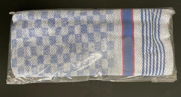 Grubenhandtuch 50 x 100 cm BW blau kariert