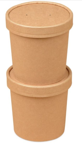 Deckel mit Dampflöcher zu Suppenbecher 769 ml braun 25 St. / Pack Preis/ Pack