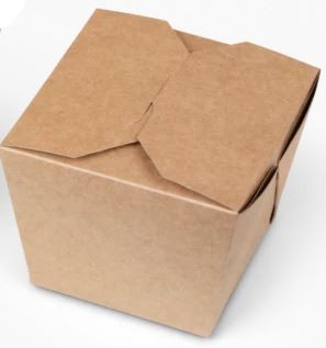 Faltbox eckig braun hoch Gr. M 750 ml 85 x 85 x 90 mm 40 St. / Pack