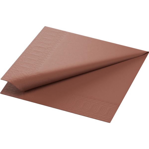 Serviette 33x33cm chestnut 3lg 1/4 Falz 250 St/Pk Pr/Pk