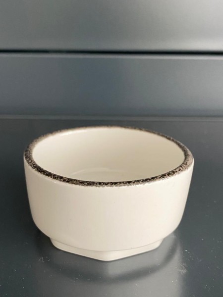 Dip Schale Tasters 6,5 x 6,5 cm 5,75 cl Charcoal Dapple mit schwarzem Rand