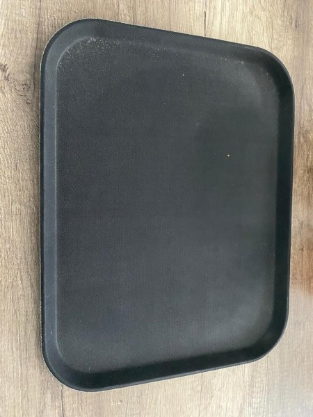 Tablett rechteckig 45,7 x 36,5 cm schwarz rutschfest