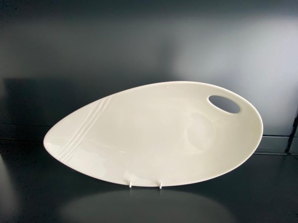 Platte oval 37 cm Organics weiß