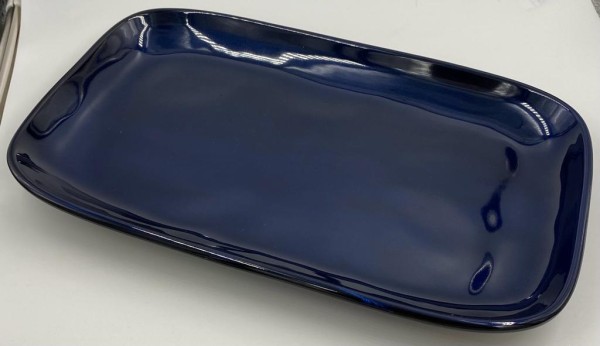 Melamin Platte blau 30 x 19 cm eckig Cosmo