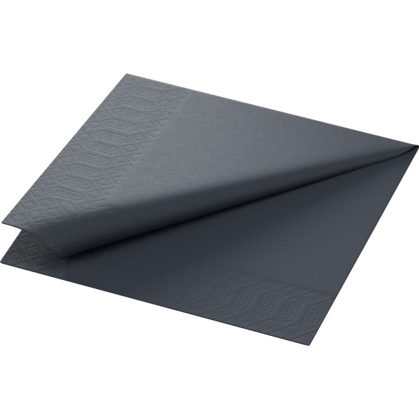 Serviette 33x33cm schwarz 3lg 1/4 Falz 250 St/Pk Pr/Pk4 Pack im Karton