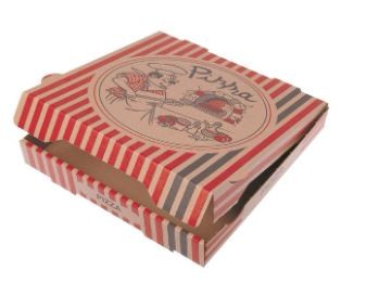 Pizza Karton 33 x 33 x 4 cm Motiv bedruckt 100 St. / Pack Preis / Pack