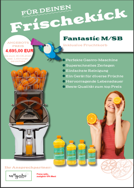 Orangensaftmaschine Fantastic M / SB Advance SOMMERAKTION