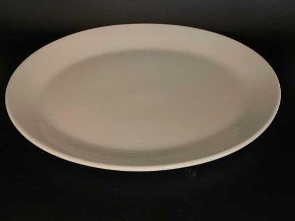 Platte oval 28 x 22 cm Form Monaco weiß