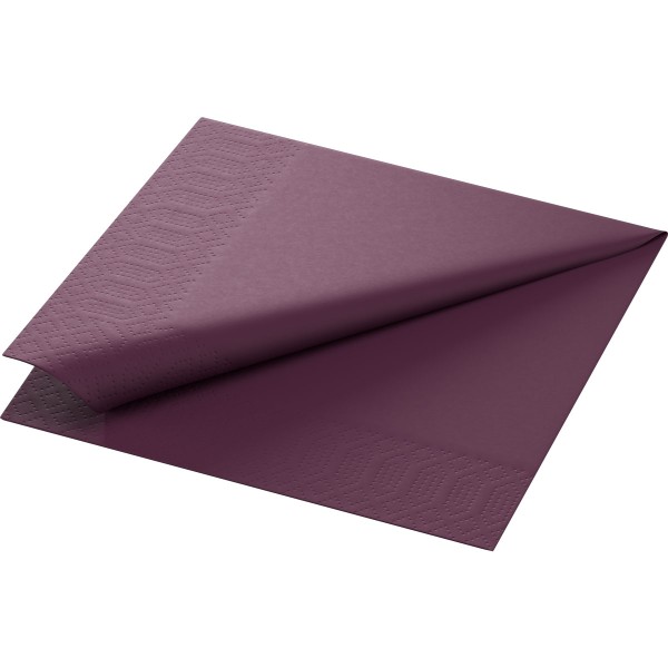 Serviette 33x33cm Orbit plum 3lg 1/4 Falz 250 St/Pk Pr/Pk