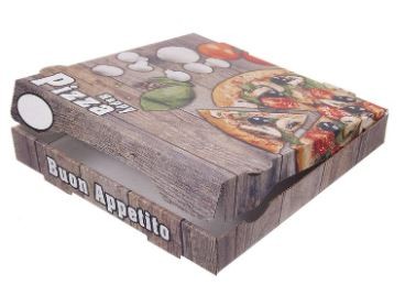 Pizza Karton 30 x 30 x 4 cm Motiv bedruckt 100 St. / Pack Preis / Pack