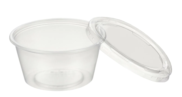 PP-Dressingbecher 80 ml 70,3 mm mit Deckel klar 100 St / Pack Preis / Pack