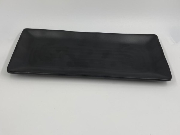 Melamin Platte schwarz 26 x 11 cm eckig Nara