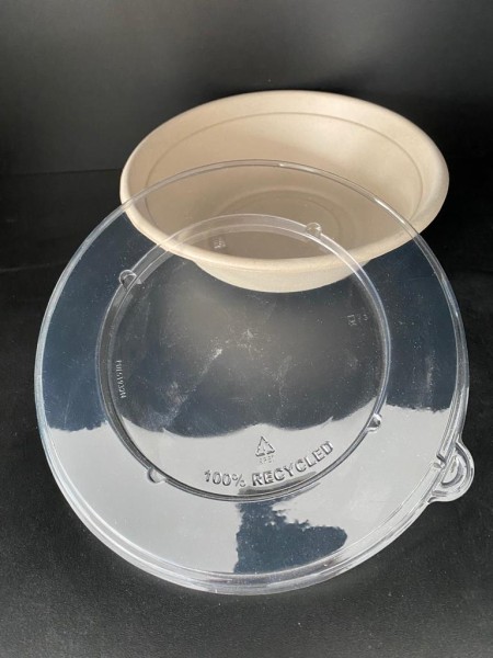 Deckel PP zu Bagasse Schale konisch 130 mm klar 100 St / Pack Preis / Pack