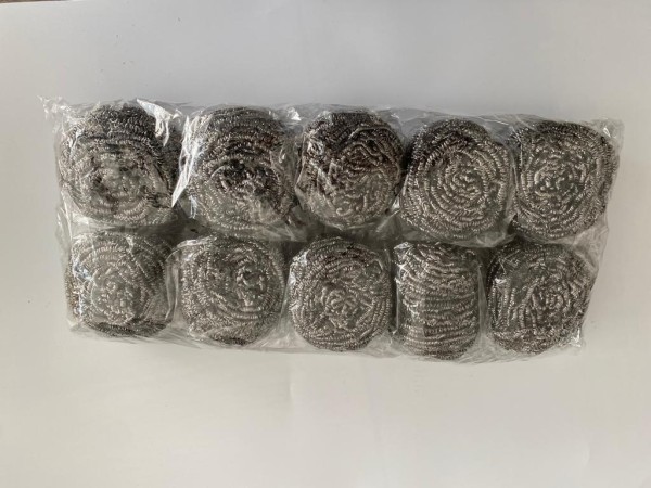 Topfreiniger metall klein silber 40g 10 Stück / Pack