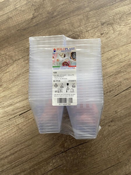 Pyramidenschale aus PS 120 ml 62x62x58 mm 50 St. / pack