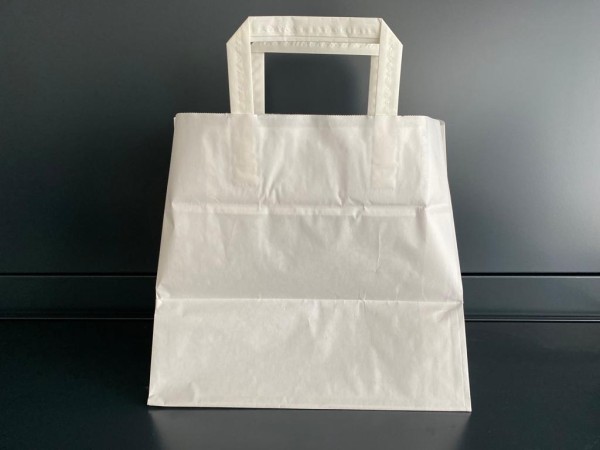 Tragetasche breiter Boden weiß Papier Konditor 26 x 17 x 24 cm 250 St. / Karton Preis / Karton